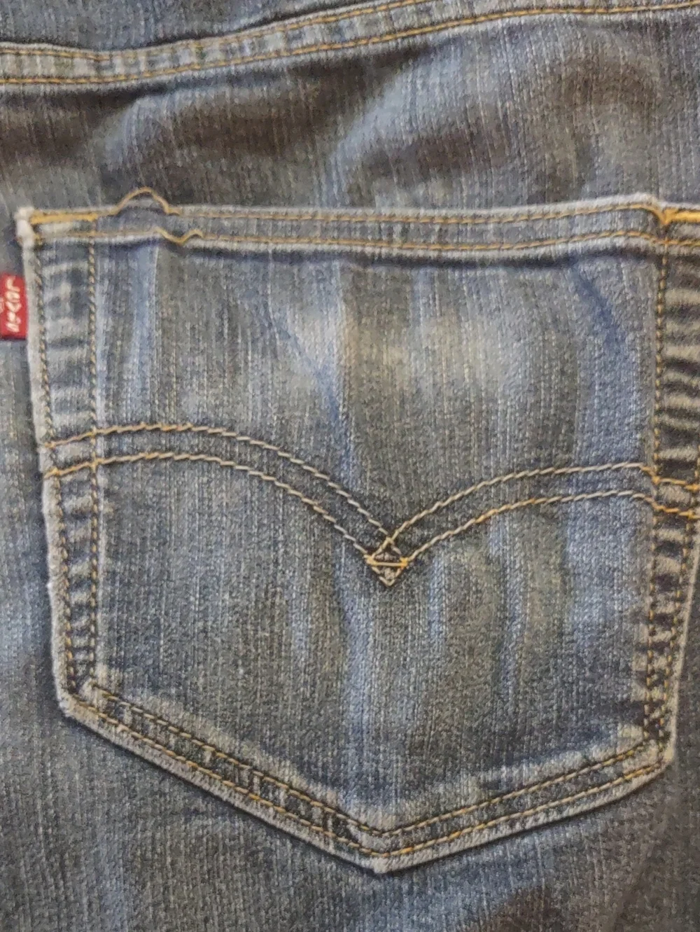 LEVI'S 511 Slim Fit DISTRESSED Jeans Mens 34x30 Dark Wash Blue.  UNIQUE